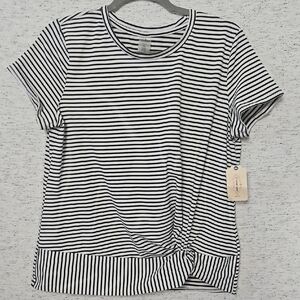 NWT Striped Black and White Women's Top